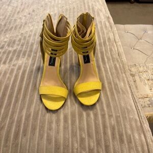 Yellow Box Sunny Yellow Strappy Heels